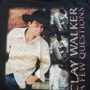 Clay Walker 2003 A Few Questions concert tshirt